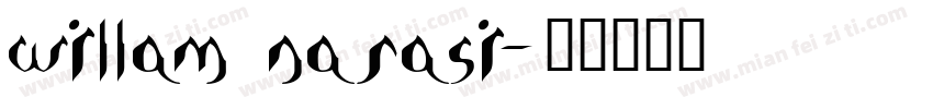 willam narasi字体转换